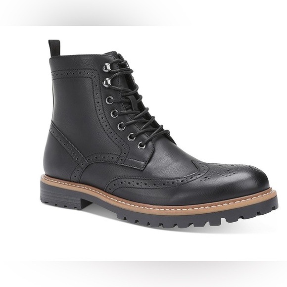 Club room Wingtip lace-up boots size 12 men’s 
Decorative broguing at upper main image 7